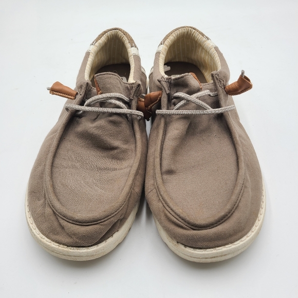 B4 Hey Dude Wally Everyday Essentials Hemp Shoes Mens Size 11 Brown Slip On